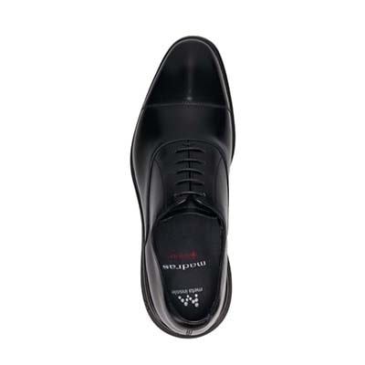 【GORE-TEX】マドラス madras 特許 リカバリーメタインソール搭載シューズ  内羽根ストレートチップドレスシューズ　M8831GMT BLACK 25.0