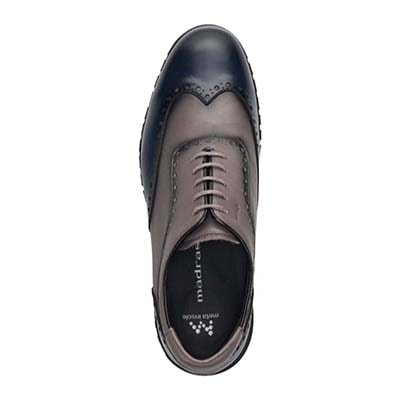 【ゴルフVer】マドラス madras 特許 リカバリーメタインソール搭載シューズ  4ｃｍ4時間防水 カジュアルレザーシューズ 　M8853MT NAVY/GRAY 25.0