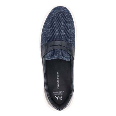 マドラス madras 特許 リカバリーメタインソール搭載シューズ メンズスリッポンニットスニーカー　M8888MT BLUE/NAVY 25.0