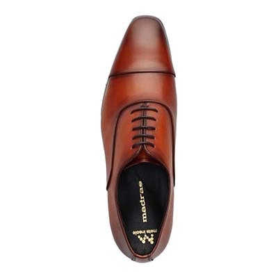 マドラス madras 特許 リカバリーメタインソール搭載シューズ  イタリアンカーフ 内羽根ストレートチップドレスシューズ　M923MT BROWN 25.0