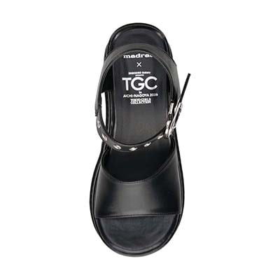 最旬トレンドを履きこなす！マドラス madras TGC in あいち・なごや 2026 出演モデル着用シューズ　厚底サンダル　MAL7583TGC BLACK M（23.0cm～23.5cm）