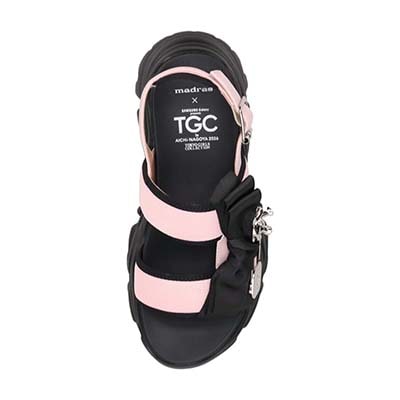 最旬トレンドで目立っちゃおう！マドラス madras TGC in あいち・なごや 2026 出演モデル着用シューズ　カジュアル厚底サンダル　MAL7584TGC BLACK/PINK 37（23.0cm～23.5cm）