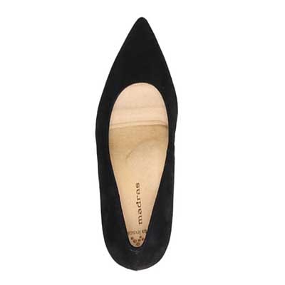 マドラス madras 特許 リカバリーメタインソール搭載 7.0cm  ポインテッドトゥパンプス MAL9105MT BLACK-SILKY 23.0