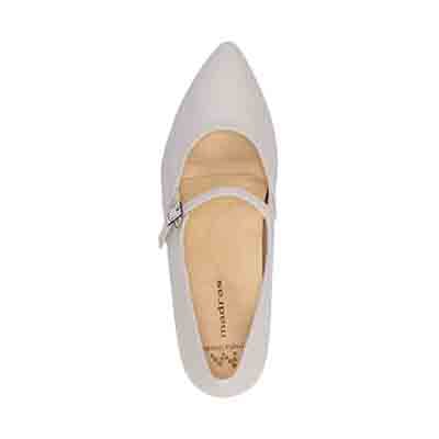 マドラス madras 特許 リカバリーメタインソール搭載  カジュアル 3.5cm  甲ベルト付き ローヒールパンプス MAL9107SMT L-GRAY 23.0