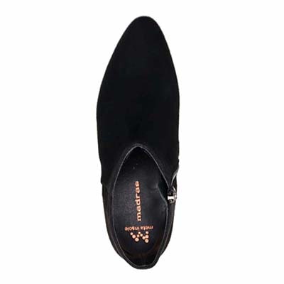 マドラス madras 特許 リカバリーメタインソール搭載 カジュアルにもエレガントにも映える 実用性に磨きをかけた 超万能プレーン3.5ｃｍショートブーツ　MAL9115MT BLACK-SILKY 23.0