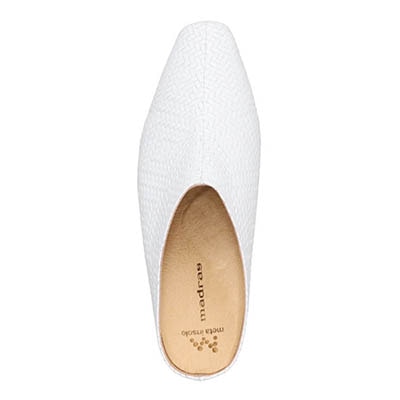 マドラス madras 特許 リカバリーメタインソール搭載　イタリアンレザーを贅沢に使った美しいミュール　MAL9119MT WHITE-EB 23.0