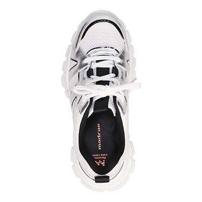 マドラス madras 特許 metaインソール搭載 軽やかなメッシュとレザーのボリューム厚底スニーカー　MAL9156MT SILVER 36（23.0ｃｍ相当）