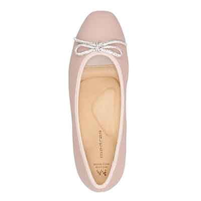 マドラス madras 特許 Recovery meta insole搭載 キラキラリボン バレエシューズ MAL9168MT BEIGE 23.0