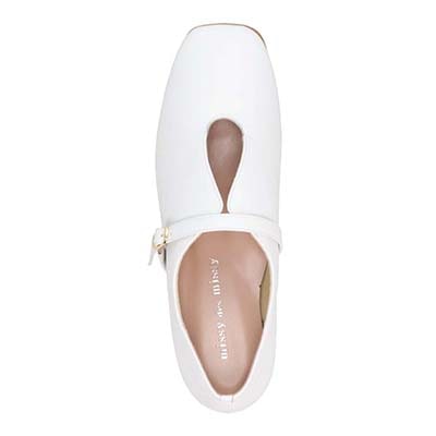ミッシーデミッシー missy des missy 甲ベルト フラットシューズ　MMD3640 WHITE 23.0