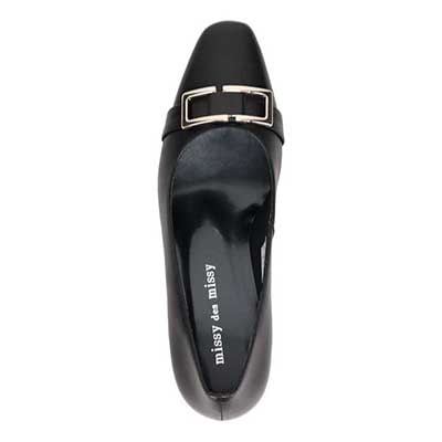 ミッシー デ ミッシー missy des missy バックルデザインのきれい目パンプス　MMD5155 BLACK 23.0