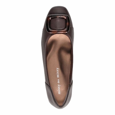 ミッシー デ ミッシー missy des missy  大き目バックルが特徴のカジュアルパンプス　MMD7521 OAK 23.0