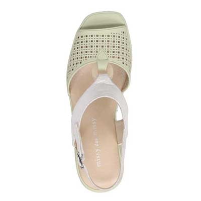 ミッシーデミッシー missy des missy ボロネーゼ製法のウェッジサンダル　MMD7525 L-GREEN M　(23.0～23.5)