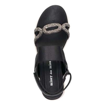 ミッシーデミッシー missy des missy ウェッジヒールサンダル　MMD8001 BLACK M　(23.0～23.5)