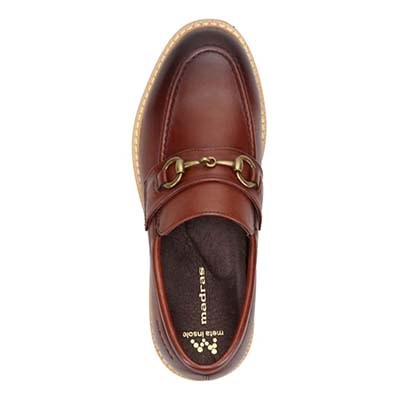 【ウィメンズサイズ】マドラス madras 特許 リカバリーメタインソール搭載シューズ  ビット金具付きスリッポンカジュアルシューズ　MS654MT D-BROWN 23.0