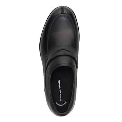 【GORE-TEX×防滑】madras Walk「Recovery Shiatsu Insole」搭載　指圧効果により血行をよくする。ゴアテックス搭載   防滑  幅広4E ラウンド スリッポンドレスカジュアルシューズ　MW7412HR BLACK 25.0