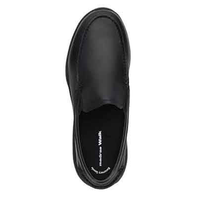 【GORE-TEX】マドラスウォーク madras Walk 「Recovery Shiatsu Insole」搭載で指圧効果により血行をよくする。　全天候快適な ゴアテックススリッポン・カジュアルシューズ　MW7605R BLACK 25.0