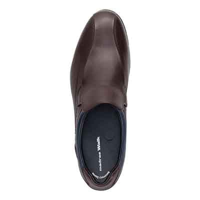 【GORE-TEX】マドラスウォーク madras Walk 「Recovery Shiatsu Insole」搭載で指圧効果により血行をよくする。　全天候快適な ゴアテックススリッポン・カジュアルシューズ　MW7702AR	 D-BROWN/NAVY 25.0