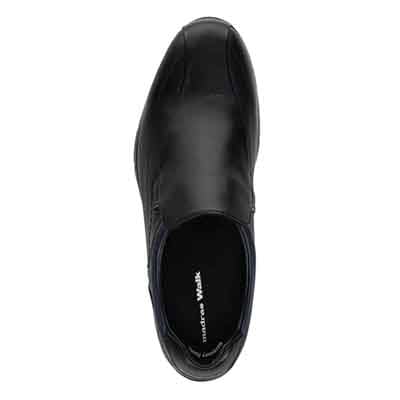 【GORE-TEX】マドラスウォーク madras Walk 「Recovery Shiatsu Insole」搭載で指圧効果により血行をよくする。　全天候快適なゴアテックススリッポン・カジュアルシューズ　MW7702R BLACK/NAVY 25.0