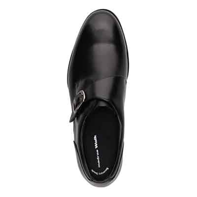 【GORE-TEX】マドラスウォーク madras Walk 「Recovery Shiatsu Insole」搭載で指圧効果により血行を115％促進。 ゴアテックス プレーントゥシングルモンク ビジネスシューズ MW7823R BLACK 25.0