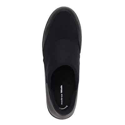 【GORE-TEX】マドラスウォーク madras Walk 「Recovery Shiatsu Insole」搭載で指圧効果により血行をよくする。 シンプルなデザインでさまざまなスタイルに合わせやすい！通勤・きれい目 ゴアテックススリッポンスニーカー MWL1008R BLACK 23.0