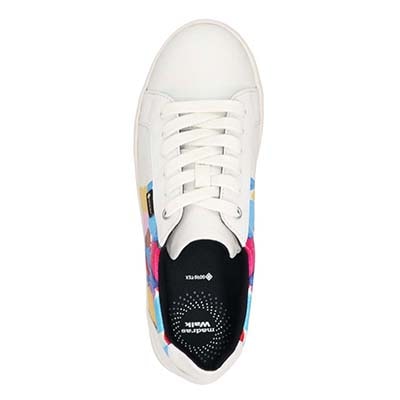 【GORE-TEX】マドラスウォーク madras Walk  マルチプリントレースアップ レザースニーカー  MWL1022B WHITE-PR 23.0