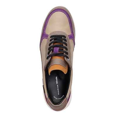 【GORE-TEX】マドラスウォーク madras Walk 「Recovery Shiatsu Insole」搭載で指圧効果により血行をよくする。旅行に最適 ウォーキングレザースニーカー　MWL1204R BEIGE/PURPLE 23.0