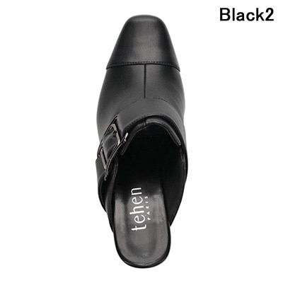 テーン tehen きちんと見える 大人エレガンスミュール TN1727A Black2(中敷カラー 黒) 23.0