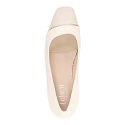 テーン tehen 履き心地にこだわったスクエアトゥ・コンビパンプス　TN1767 IVORY 23.0