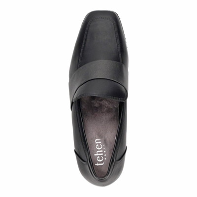テーン tehen クッションインソールで履き心地抜群、きれいめローファー　TN1775 BLACK 23.0
