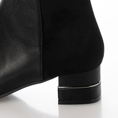 【撥水加工】テーン tehen 美しいシルエットを叶えるストレッチロングブーツ　TN1780 BLACK 23.0