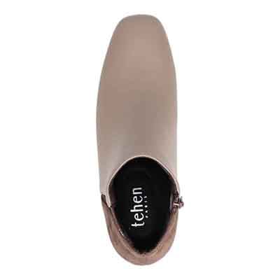 【撥水加工】テーン tehen  内側ファスナーで脱ぎ履きしやすい  変形サイドゴアブーツ  TN1788 OAK 23.0