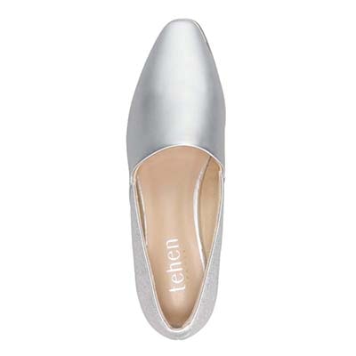 テーン tehen ベーシックフラットパンプス　TN1800 SILVER/C 23.0