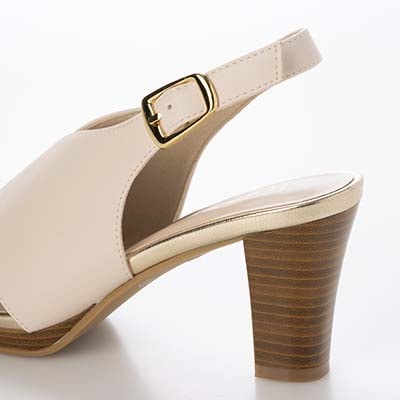 テーン tehen ストーム付きで安定感抜群7.5cmヒールサンダル　TN1810 BLACK 23.0