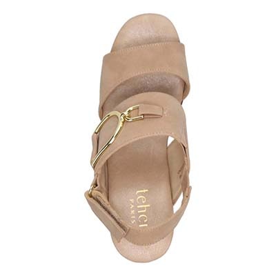 テーン tehen ボリューム感たっぷり♪きれいめカジュアルウェッジヒールサンダル　TN2303 OAK M　(23.0～23.5)