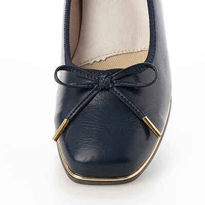 テーン tehen 柔らかアッパー♪ベーシックリボンパンプス TN4016 NAVY 23.0