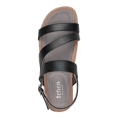 テーン tehen 不動の人気シリーズ♪フラットフットベッドサンダル TN5000 BLACK M　(23.0～23.5)