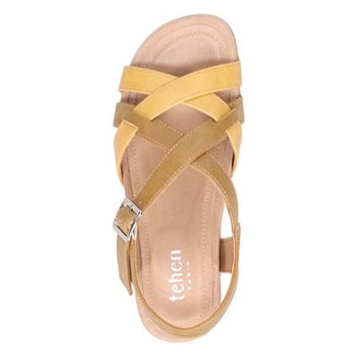 テーン tehen 夏の定番フットベッドフラットサンダル　TN5011 YELLOW M　(23.0～23.5)