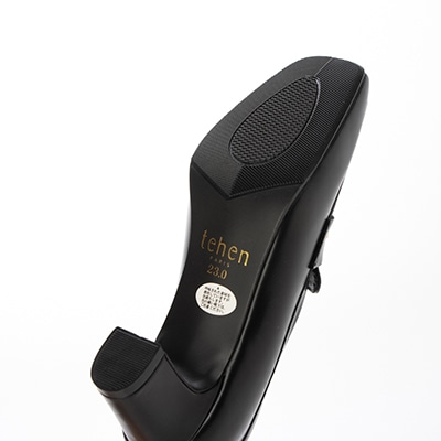 【撥水仕様】テーン tehen きれいめカジュアルなビットローファーパンプス　TN5013 BLACK 23.0
