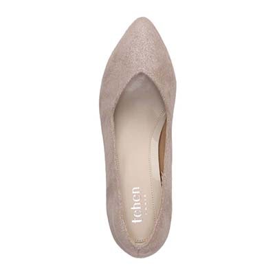 テーン tehen【Vカット】レディース パンプス 通勤 5㎝ヒール 歩きやすい TN5501 BEIGE-M 23.0