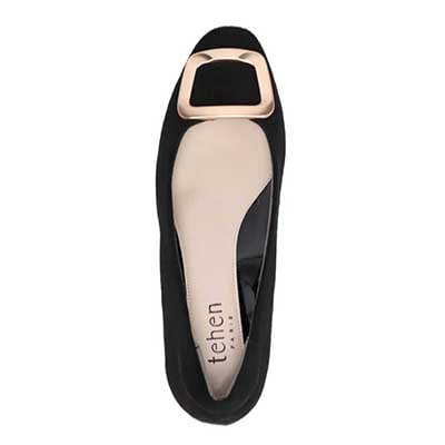 テーン tehen バックルモチーフ ベーシック パンプス TN5503 BLACK-SILKY 23.0