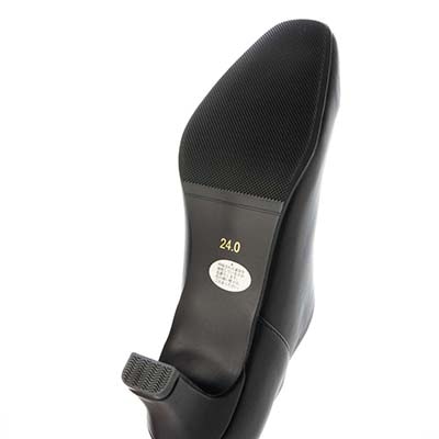 テーン tehen スクエアトゥ×5.5cmヒールで大人のきれいめスタイルに　すっきり美シルエットブーティ　TN5512 BLACK 23.0