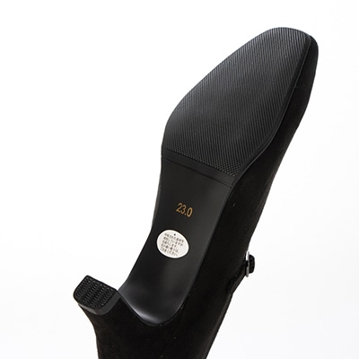 テーン tehen【脱げにくい】レディース パンプス メリージェーン 歩きやすい スクエアトゥ　TN5514 BLACK-SILKY 23.0