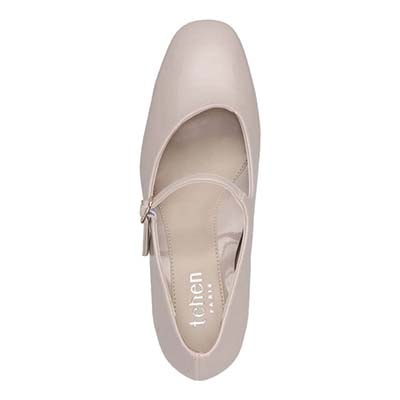 テーン tehen 甲ストラップ付　5.5cmヒールベーシックパンプス　TN5514 L-BEIGE-E 23