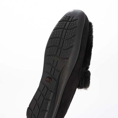 テーン tehen ビットとファー付きドライビングシューズ TN5704 BLACK 23.0