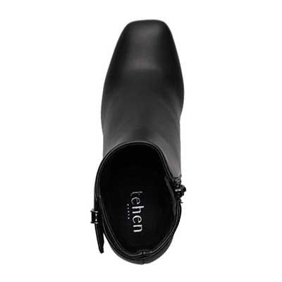 【撥水仕様】テーン tehen サイドの金具がポイント　キレイ目ショーツブーツ　TN6701 BLACK 23.0