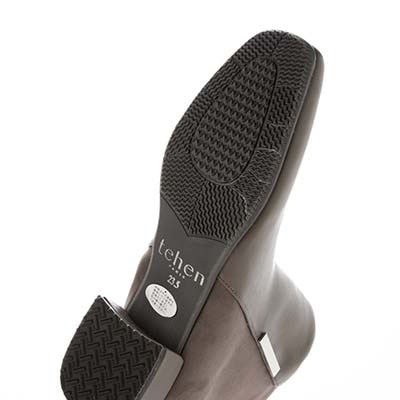 【撥水加工】テーン tehen スクエアトゥショートブーツ｜きらり金具がアクセント◎上品×歩きやすい大人のきれいめブーツ　スクエアトゥショートブーツ　TN6704 OAK 23.0