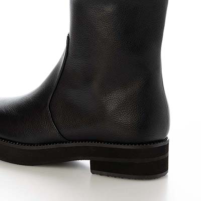 【撥水加工】テーン tehen  ソールビジューが華やかさをプラス  しなやか素材＆脚を美しく魅せるスマートシルエット  撥水ロングブーツ　TN6708 BLACK 23.0