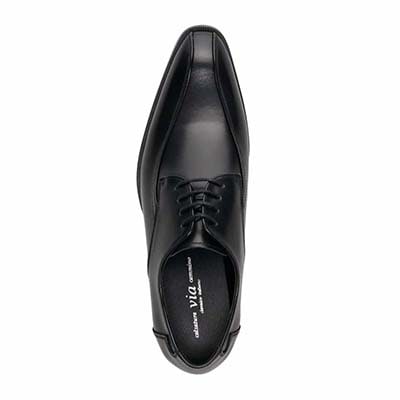 ヴィア カミーノ via cammino 外羽根スワールモカドレスシューズ　VC2504 BLACK 25.0