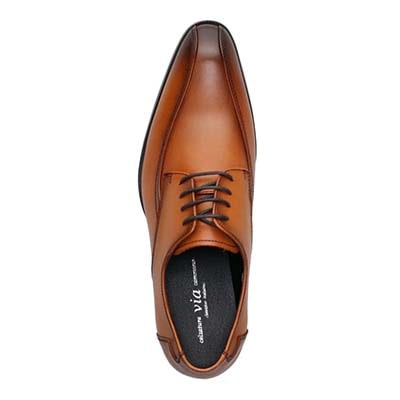 ヴィア カミーノ via cammino 外羽根スワールモカドレスシューズ　VC2504 L-BROWN 25.0