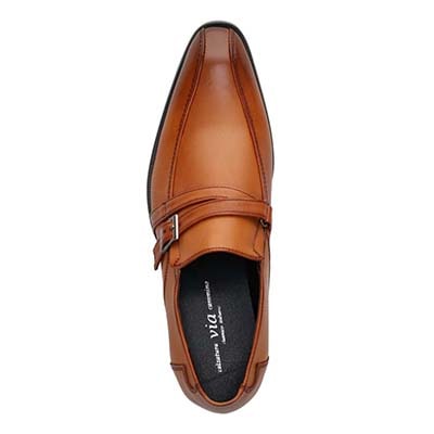 ヴィア カミーノ via cammino　モンクストラップドレスシューズ　VC2506 L-BROWN 25.0